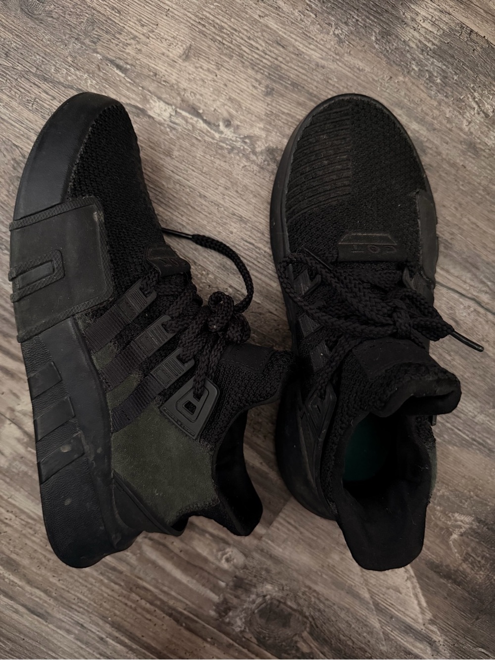 Kids Black Athletic Lace-Up Sneakers